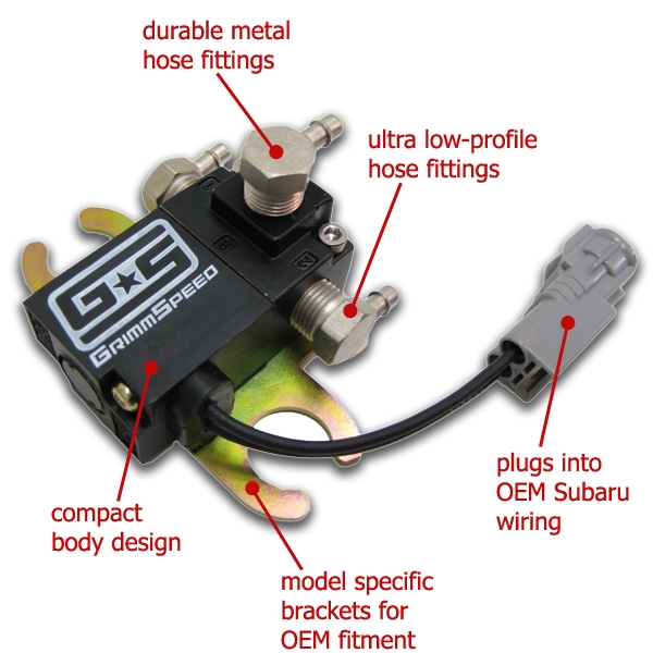 GrimmSpeed Electronic Boost Control Solenoid 3-Port 02 - 05 WRX